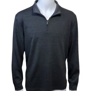 Club Room Men's Quarter Gray Zip Pullover